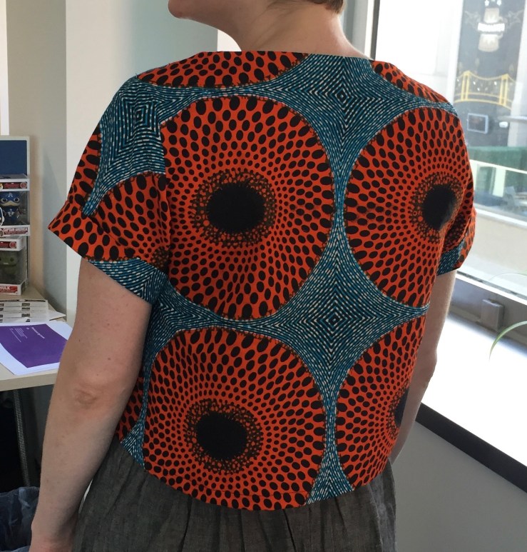 colorful wax print inari tee