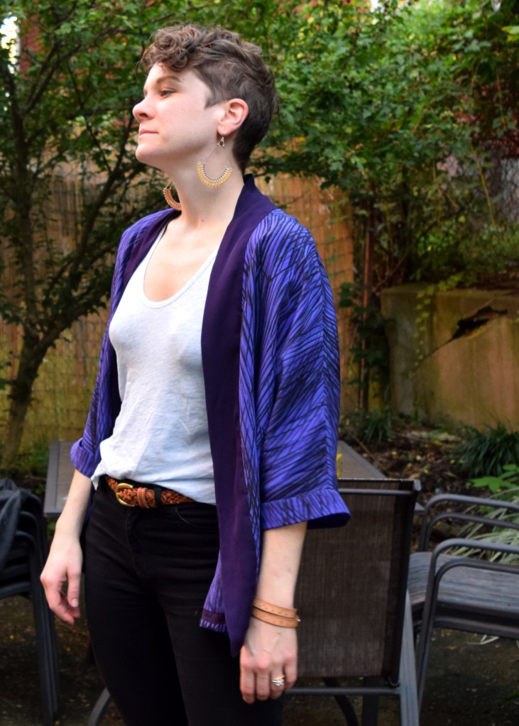 front view of tokyo jacket by tessuti patterns