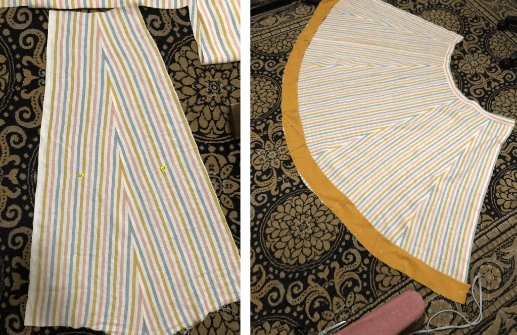 progress photos of making a Fumeterre skirt from Deer and Doe