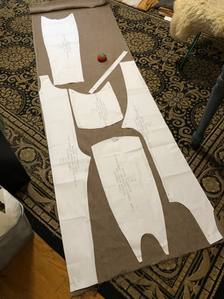 a cutting layout for the elizabeth suzann clyde jumpsuit